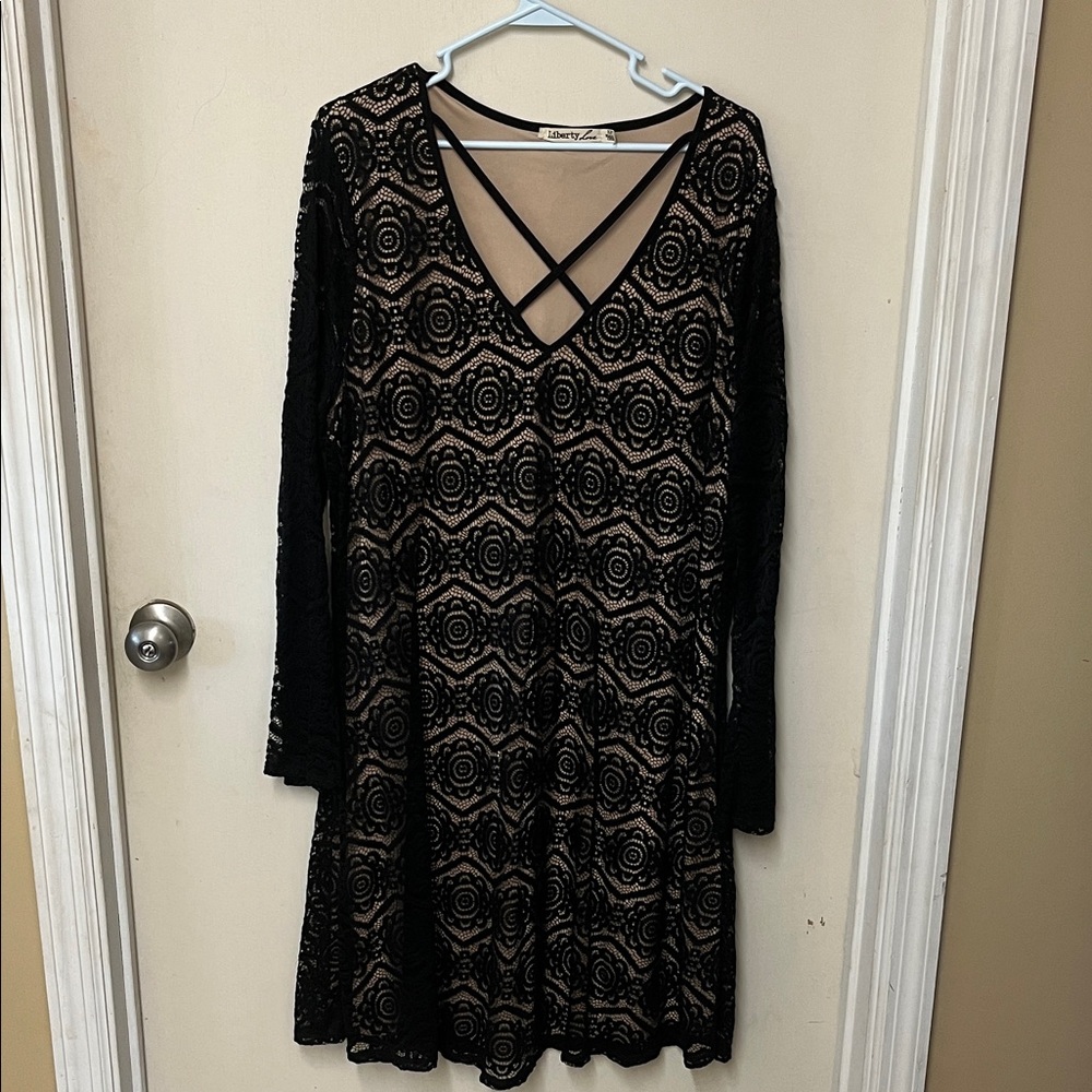 Liberty Love Black Lace Long Sleeve Dress
